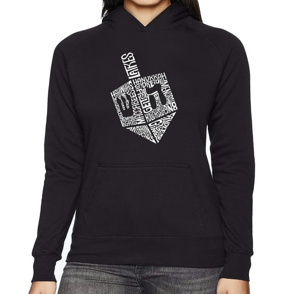 Hanukkah Dreidel - Women's Word Art Hooded Sweatshirt