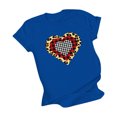 thumbnail image 1 of Pompotops T-Shirt Décontracté à Manches Courtes Col Rond Ample pour Femmes, 1 of 3