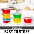 thumbnail image 5 of Simple Craft Jell-O Shot Cups with Lids Plastic Portion Cup Condiment Containers 2oz 200 Pack, 5 of 6