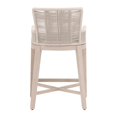 thumbnail image 2 of Pemberly Row Outdoor Rope and Teak Counter Stool 20.75"W in White, 2 of 9