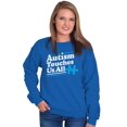 thumbnail image 4 of Autism Touches Us All Puzzle Piece Sweatshirt for Men or Women Brisco Brands X, 4 of 6