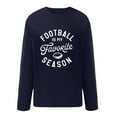 thumbnail image 4 of Wolfast Retro Women Print Tops Long Sleeve Comfortable Breathable Round-Neck Sweatshirt,Navy,L, 4 of 5