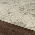 thumbnail image 5 of LR Home Aiden 7' x 9' Silver/Cream Floral Wool Indoor Area Rug, 5 of 7