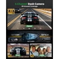 thumbnail image 2 of Dash Cam Nymzview 4K+2.5K+2.5K, 3 canales WiFi 6 con visión nocturna, 2 of 9
