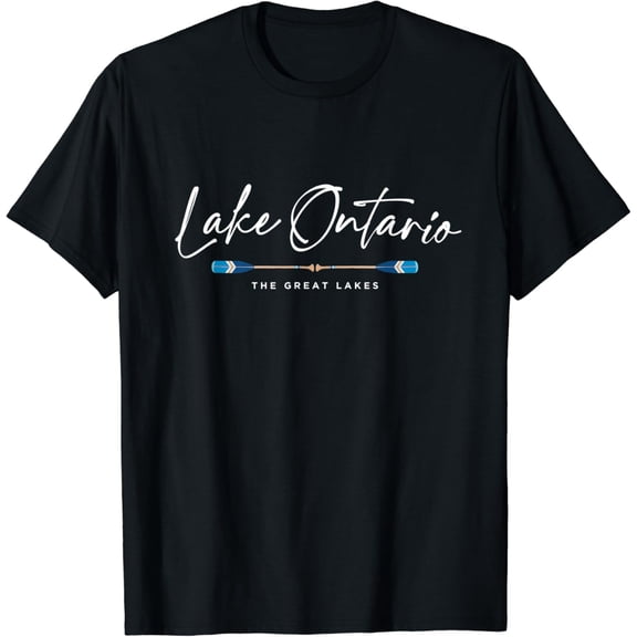 Lake Ontario Great Lakes Oars Graphic Nautical Travel T-Shirt