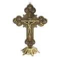 thumbnail image 2 of Crucifijo de pie, Crucifijo de bronce, Crucifijo de base estable, Crucifijo de mesa, Crucifijo construido para el futuro, 2 of 14
