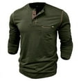 thumbnail image 2 of Men's Henley Long Sleeve Shirts Casual Button T-Shirt Classic Basic Lightweight Pullover Cotton Tees Fashion Tops, 2 of 5