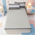 thumbnail image 4 of Erosebridal Geometric Line Pattern Zipper Twin Comforter Sets with Fitted Sheet and 2 Pillowcases,Boho Striped Zipper Bedding Set,Light Gray Reversible,4pcs, 4 of 7