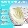 thumbnail image 5 of Premium Flamingo Pattern Memory Foam Seat Cushion Ergonomic Chair Pad for Office Chair, Car, Airplane & Bleachers Sciatica, Tailbone Hip & Back Pain Relief - Chair Cushion for Long Office Workers., 5 of 5