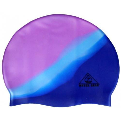 Water Gear Jazz Silicone Swim Cap BLUE/PURPLE