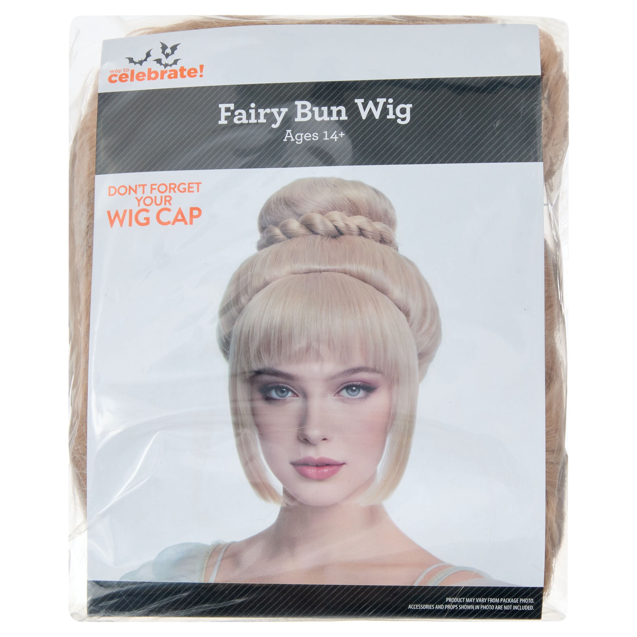 Fairy Bun Wig Costume Accessory for Adults, Blonde, Halloween by Way To Celebrate