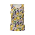 thumbnail image 3 of Picia Lavender Flowers Pattern Women's Workout Tank Top,Breathable Activewear,Slim Fit Athletic Top,Versatile Workout Moisture-wicking top-Large, 3 of 9