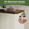 thumbnail image 3 of Uforic 45.5"H Wood Garage Cabinet with Doors & Adjustable Shelves for Living Room Bathroom, White, 3 of 8