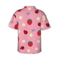 thumbnail image 3 of Disketp Hawaiian Shirts For Men,Strawberry And Ladybugs Print Mens Casual Short Sleeve Button Down Shirts Beach Shirt, 3 of 8