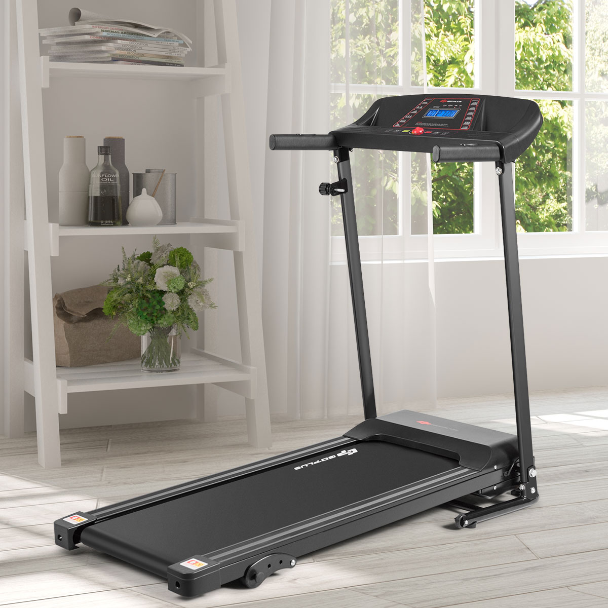 Goplus 1.0HP Folding Treadmill Electric Support Motorized Power Running Machine Trainer - image 3 of 10