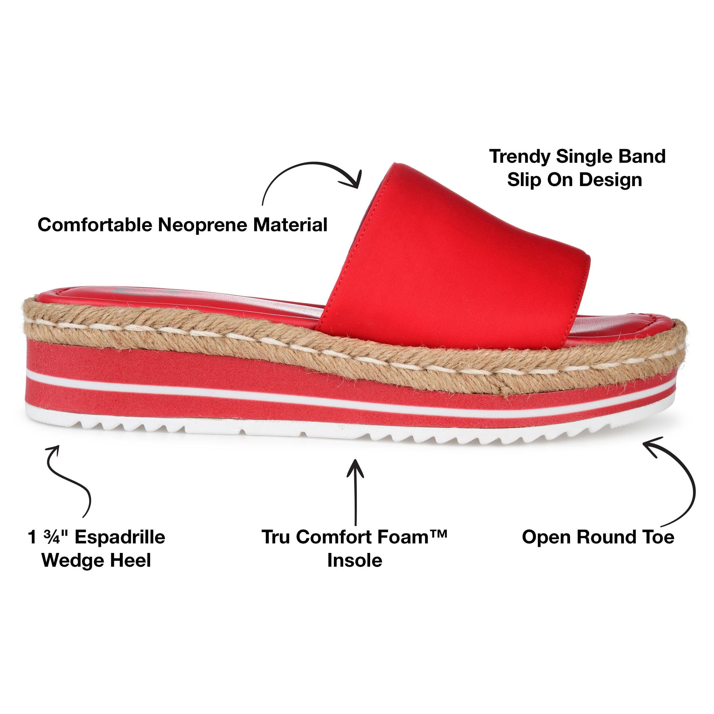 Journee Collection Womens Rosey Tru Comfort Foam Wedge Heel Espadrille Sandals