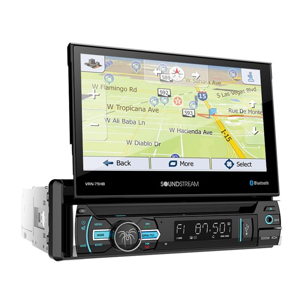 Soundstream VRN75HB 7 Touchscreen Single Din W/ Dvd Cd/mp3 Car Stereo W