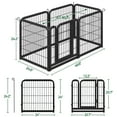 thumbnail image 2 of Yaheetech 24.2″ Tall 6 Panels Metal Dog Playpen for Exercise Outdoor Indoor Fence, Black, 2 of 7