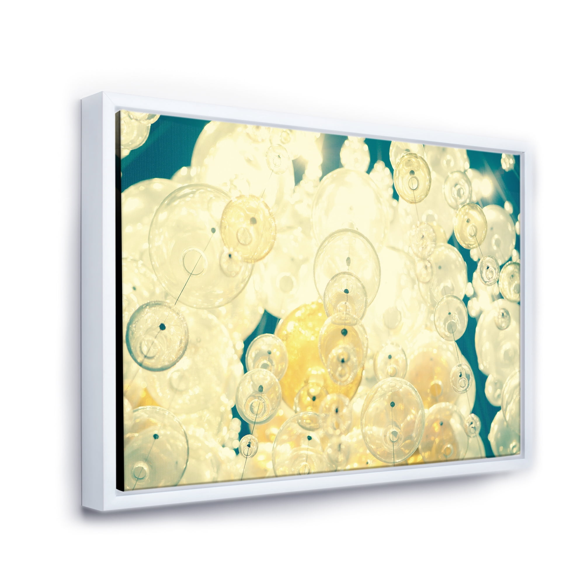 Designart 'Chandelier In The Form of Balls Abstract Art II' Modern Framed Canvas Wall Art Print
