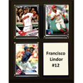 thumbnail image 1 of C&I Collectables 810LINDOR MLB 6 x 8 in. Francisco Lindor Cleveland Indians Two Card Plaque, 1 of 1