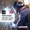 thumbnail image 3 of Jackson Safety Welding Helmet - Passive - Polycarbonate/ABS Blend - 4.5" x 5.25" Viewing Area - Shade 10 - 370 Speed Dial Headgear - Black - HSL100 Series, 3 of 9