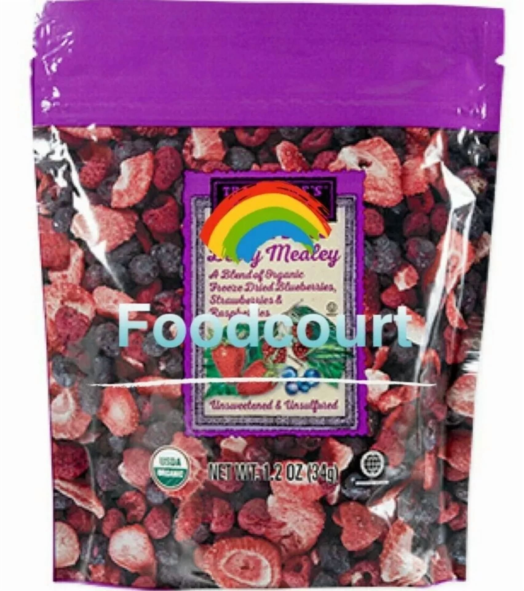 3 PACK Organic Freeze-Dried Berry Medley, 1.2 oz Each – Total 3.6 oz – A Blend of Organic Strawberries, Blueberries, and Raspberries – Healthy, Guilt-Free Snack