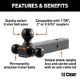 thumbnail image 2 of CURT Multi-Ball Mount (2" Hollow Shank, 1-7/8", 2" & 2-5/16" Black Balls), 2 of 3