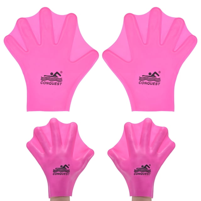Uxcell 1 Par de Guantes de Natación de Silicona Guantes de Natación con Dedos Palmeados Tipo Rana Entrenamiento de Natación Mediano