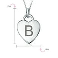 thumbnail image 4 of Bling Jewelry Womens Tiny Minimalist Heart Initial Pendant Necklace Sterling Silver A-Z Alphabet, 4 of 5