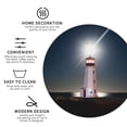 thumbnail image 3 of Honeii Peggy's Cove Lighthouse print Leather Coaster Set of 4, ideal for safeguarding your furniture from drinks spills and effortless cleanup-Round Shape, 3 of 6