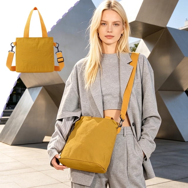 Women's Nylon Tote Bag Casual Crossbody Shoulder Bag Lightweight Multi-use Bag For Daily Work Travel