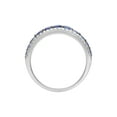 thumbnail image 3 of 3 Carat TGW Created Blue and White Sapphire Women's "Cyan Gem" Anniversary Band in Sterling Silver, 3 of 5