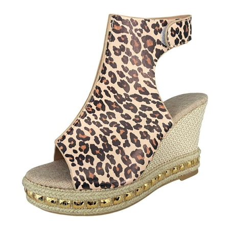 

Blphud Woman Wedge Sandals Wedge Sandals for Women Women Sandal Large Size Women s Shoes Thick Bottom Slope Heel Fish Mouth Sandals Female Fashion Sandals Comfortable Wedge Sandals Brown 39