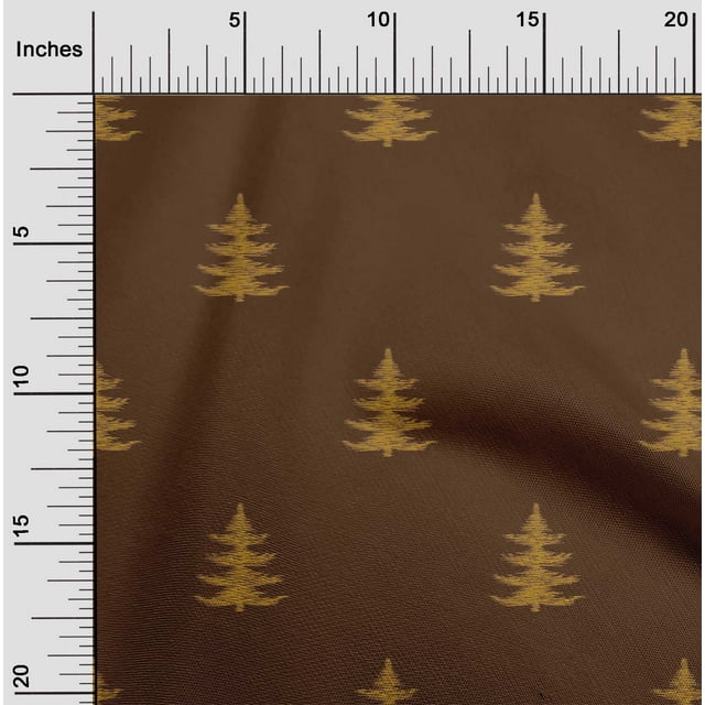 oneOone Silk Tabby Fabric Christmas Tree Ikat Decor Fabric Printed BTY 42 Inch Wide