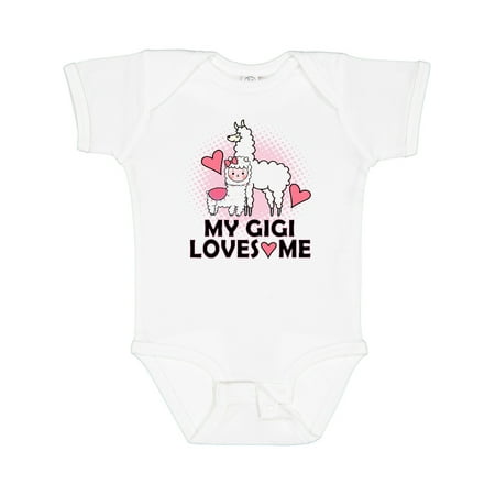 

Inktastic My Gigi Loves Me Llama Gift Baby Girl Bodysuit
