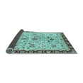 thumbnail image 2 of Ahgly Company Indoor Round Abstract Light Blue Modern Area Rugs, 4' Round, 2 of 4