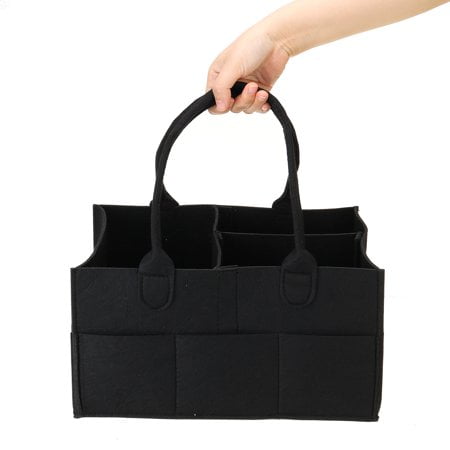 grey felt nappy caddy