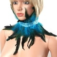 thumbnail image 4 of Gothic Feather Collar Shoulder Cape Neck Warp for Halloween Blue, 4 of 10