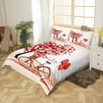 thumbnail image 3 of Yibo Valentines Day Rose Floral Duvet Cover - Premium Polyester Duvet Cover with Zipper Closure, 3 Piece Set, Includes 1 Duvet Cover and 2 Pillow Cases, No Comforter, 3 of 7
