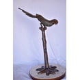 thumbnail image 5 of Nifao Parrot on a Tree looking Down Bronze Statue – Home Decor Sculpture, 37"L x 15"W x 47"H, 5 of 12