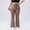Khaki, variant on YHAJDS Womens Plus Size Pants Solid Color High Waist Tummy Control Flared Yoga Gym Sport Trousers for Women With Side Pockets