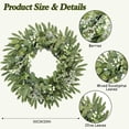 thumbnail image 2 of Scidweet Artificial Wreaths for Front Door, 20" Fake Eucalyptus Faux Spring Wreaths Farmhouse Window Wall Door Wedding Indoor Outdoor Spring Summer Home Decor, 2 of 7