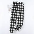 thumbnail image 4 of JJHGVB Flannel Pajama Pants Women Plaid Pajama Pants Pajama Pants with Pockets Fuzzy Pajama Pant Fleece Pants for Men Women’s Pants Loose Cotton Pants Women Black M, 4 of 4