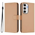 thumbnail image 3 of TECH CIRCLE for Galaxy S24 FE AI Phone Case 6.7" 2024 Release, Solid Color Flip Wallet Case with 3 Card Slots, Built-in Stand Function, PU Leather Protective Fold Cover with Lanyard, Nude, 3 of 3