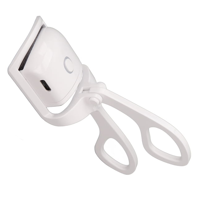 Electric Eyelash Curler, Heated Eyelash Curler Ergonomic 10S Fast Heating Multiple Temperature Control Rechargeable Safe Long Lasting For Girls For Travel White