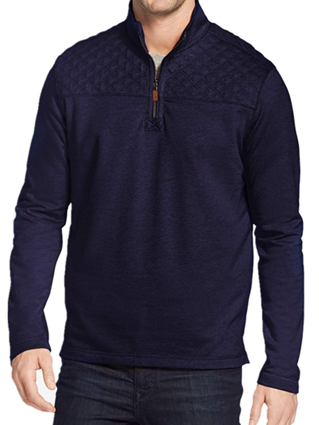 G.H. Bass G.H. Bass & Co. Men's QuarterZip Fleece Pullover (M, Navy