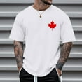 thumbnail image 1 of T-shirts pour Hommes Manches Courtes Col Rond Décontracté avec Imprimé Partiel Vieilli et Style Printemps Été, 1 of 3