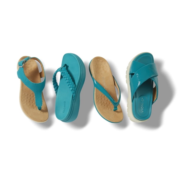 Vionic Women's Kenji Platform Flip Flops- Black
