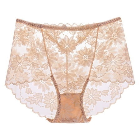 GHSOHS Womens Underwear Briefs Womens Cotton Underwear Seamless Seamless High Waisted Underwear Women s Underwear Large Size Panty High Waist Small Daisy Lace Briefs Cotton Crotch Seamless Under XL