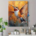 thumbnail image 4 of Qisvanset 12x16 Inch Orange Hummingbird Canvas Wall Art, Vivid Bird Portrait Ready To Hang Home Wall Decor, 4 of 8